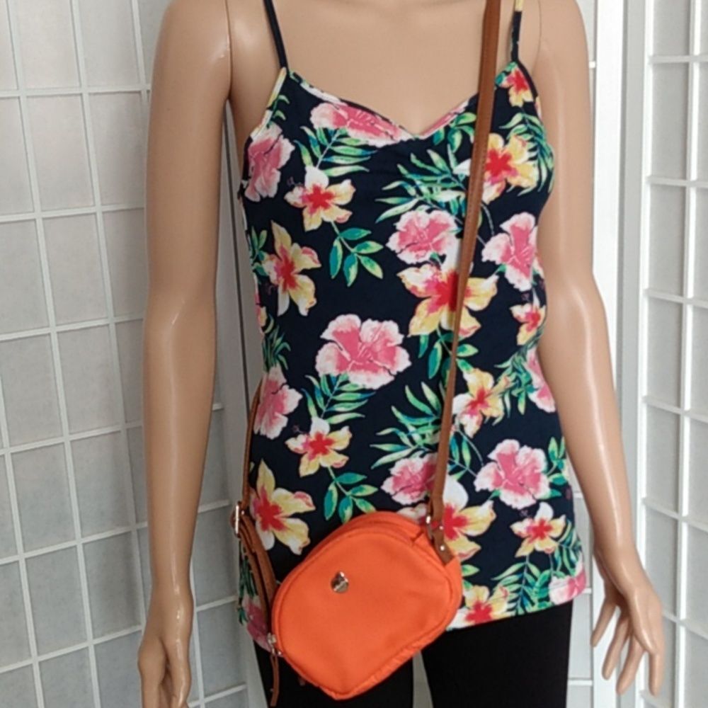 Mimosa Mini Crossbody – Orange – 3-Compartment Organizer - Picture 13 of 13
